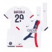 Paris Saint-Germain Bradley Barcola #29 Bortedraktsett Barn 2024-25 Korte ermer (+ Korte bukser)